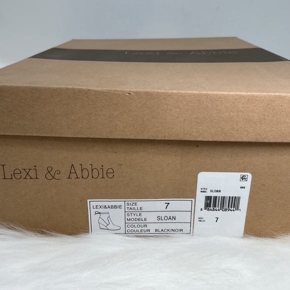 NWT Lexi & Abbie Black Suede Like Sloan Wedge Size 7 Boots/New In Box - Picture 11 of 13